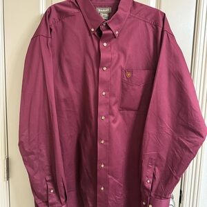 Ariat Men's Deep Burgundy Casual Shirt